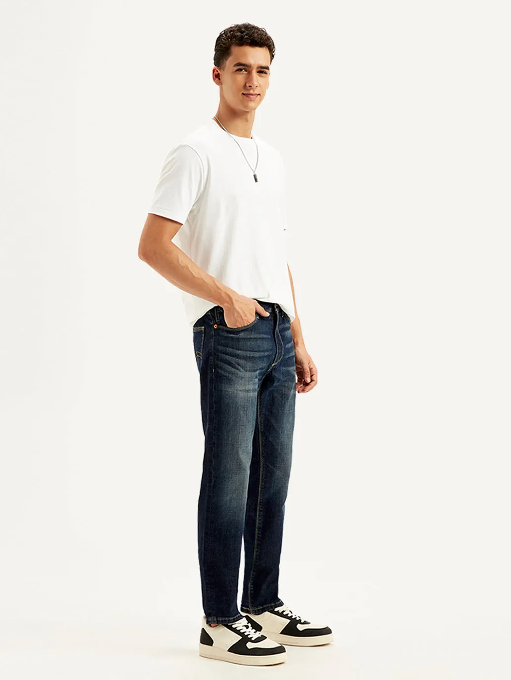 Men's 511 Navy Blue Slim Fit Mid Rise Jeans