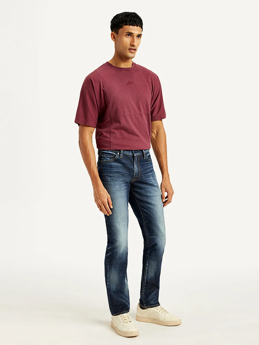 Men's 511 Navy Blue Slim Fit Mid Rise Jeans