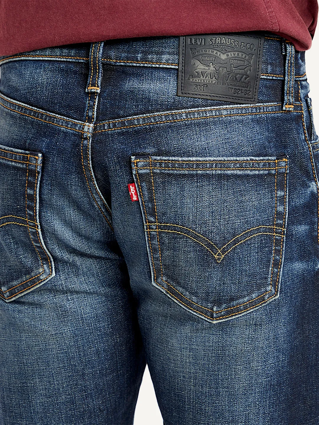 Men's 511 Navy Blue Slim Fit Mid Rise Jeans