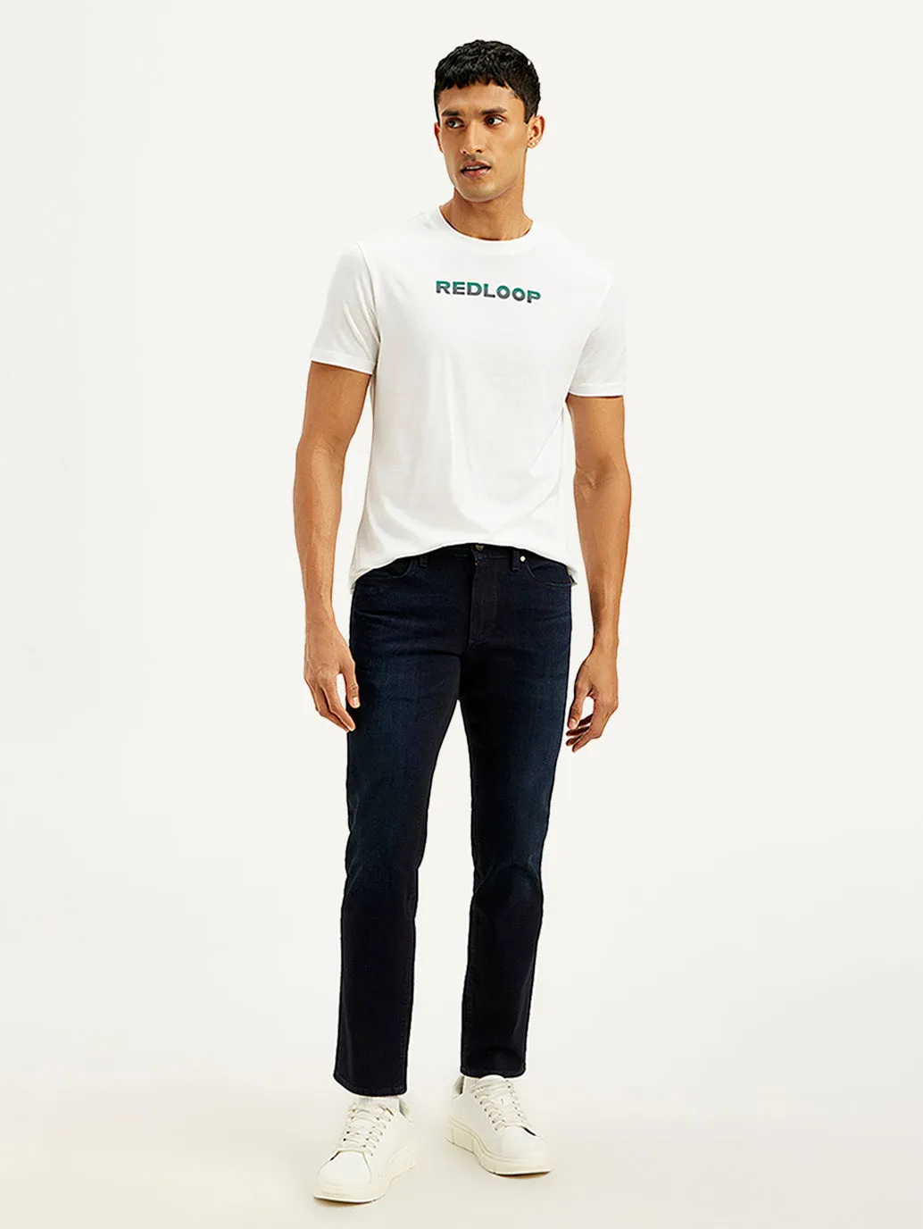 Men's 511 Navy Blue Slim Fit Mid Rise Jeans