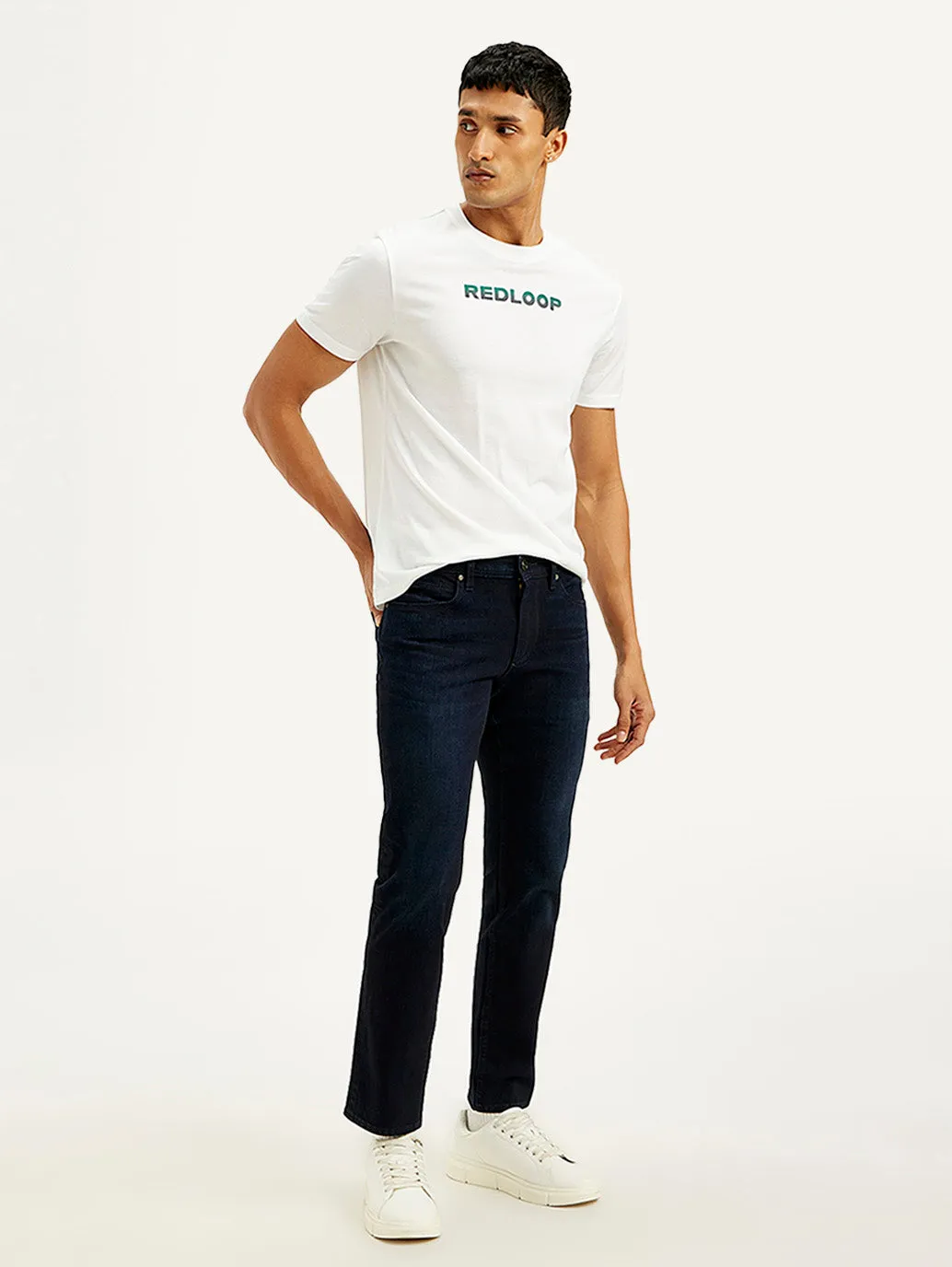 Men's 511 Navy Blue Slim Fit Mid Rise Jeans