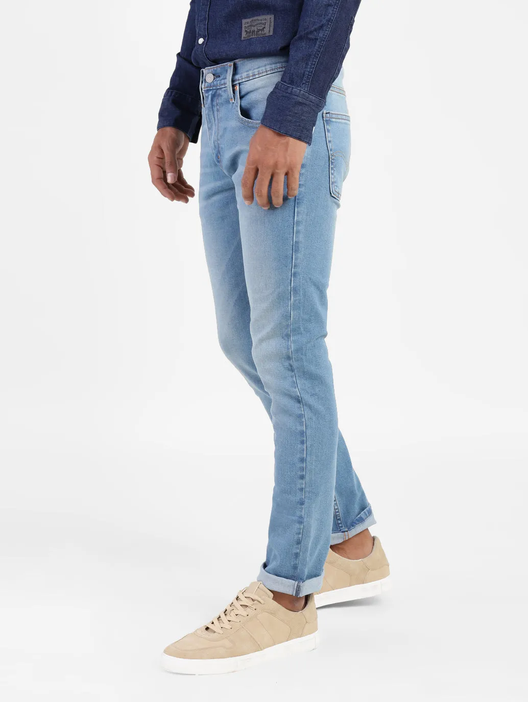 Men's 65504 Blue Skinny Fit Mid Rise Jeans