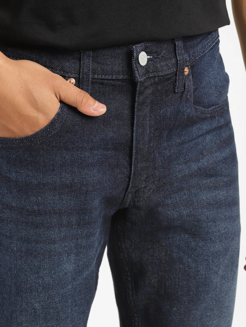 Men's 65504 Dark Indigo Skinny Fit Mid Rise Jeans