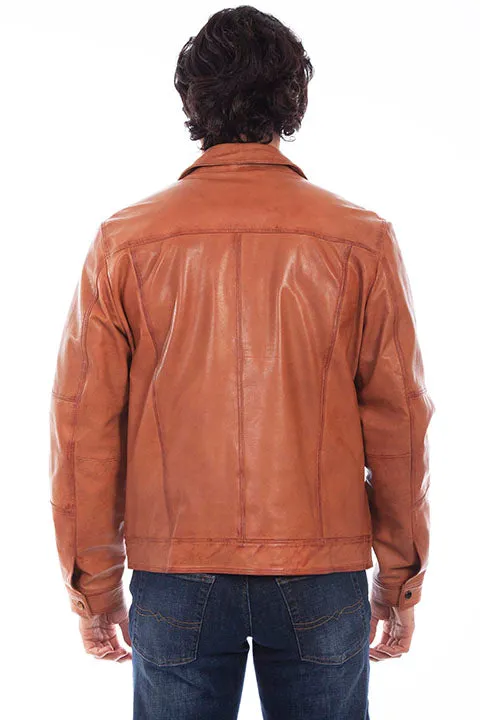 Men's Leather Jacket Collection: Scully Vintage Leather Double Stitch
