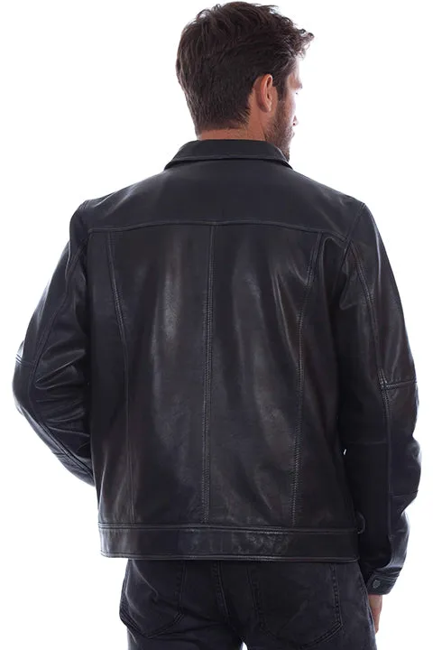 Men's Leather Jacket Collection: Scully Vintage Leather Double Stitch