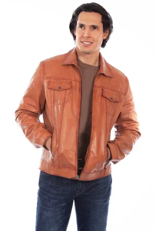 Men's Leather Jacket Collection: Scully Vintage Leather Double Stitch