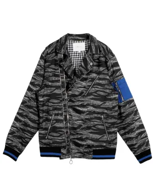 Men's Lyle Camo Moto Jacket In Black Camo