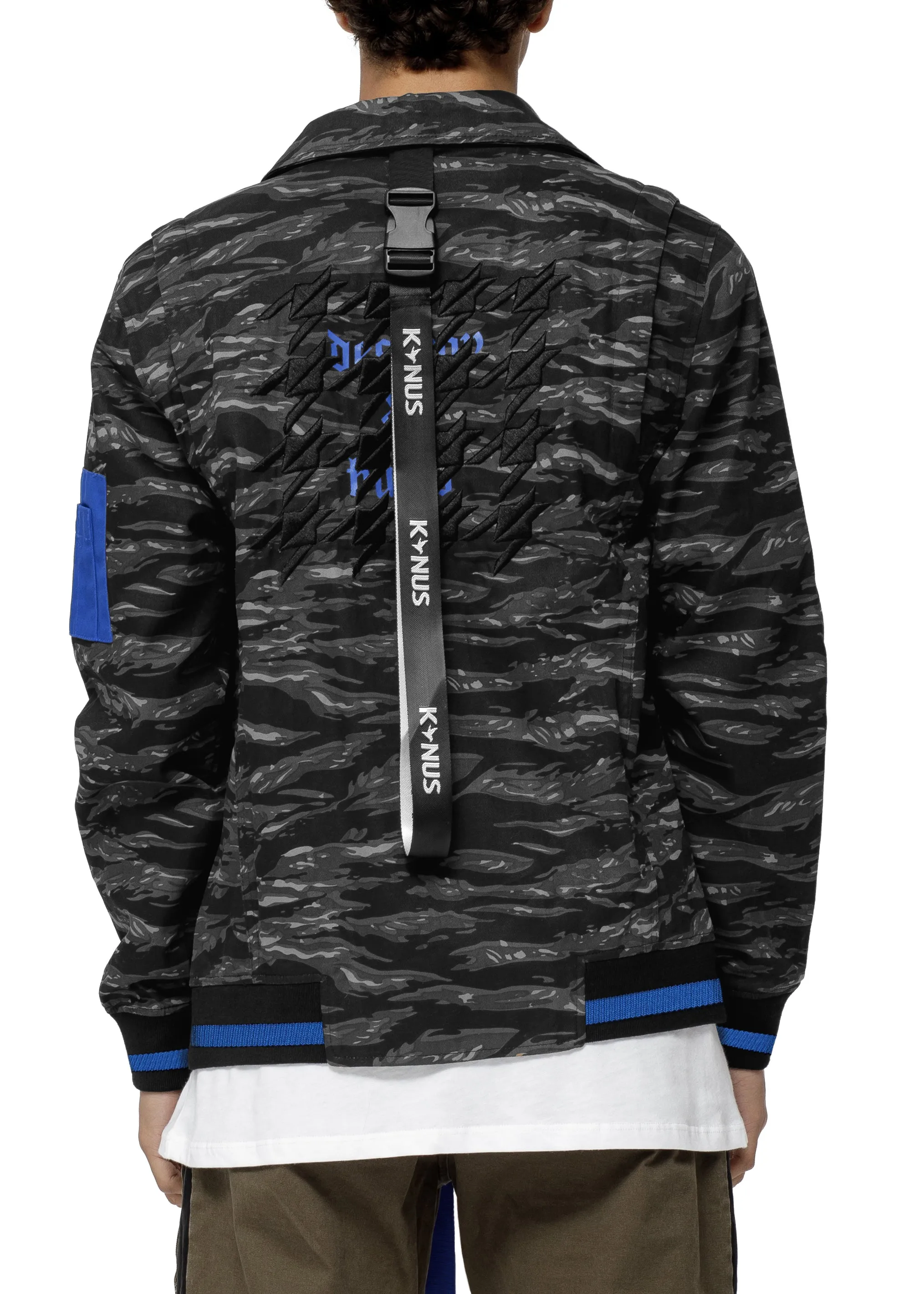 Men's Lyle Camo Moto Jacket In Black Camo