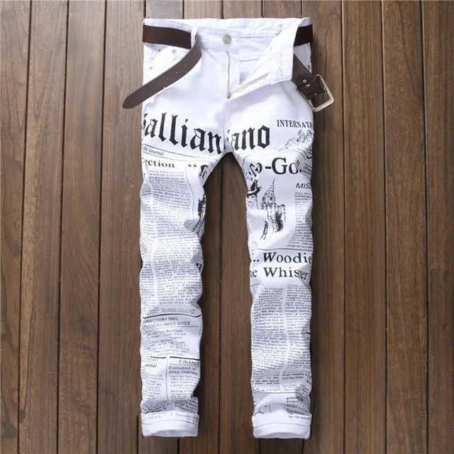 Men's Print Fashion Jeans