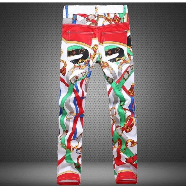Men's Print Fashion Jeans