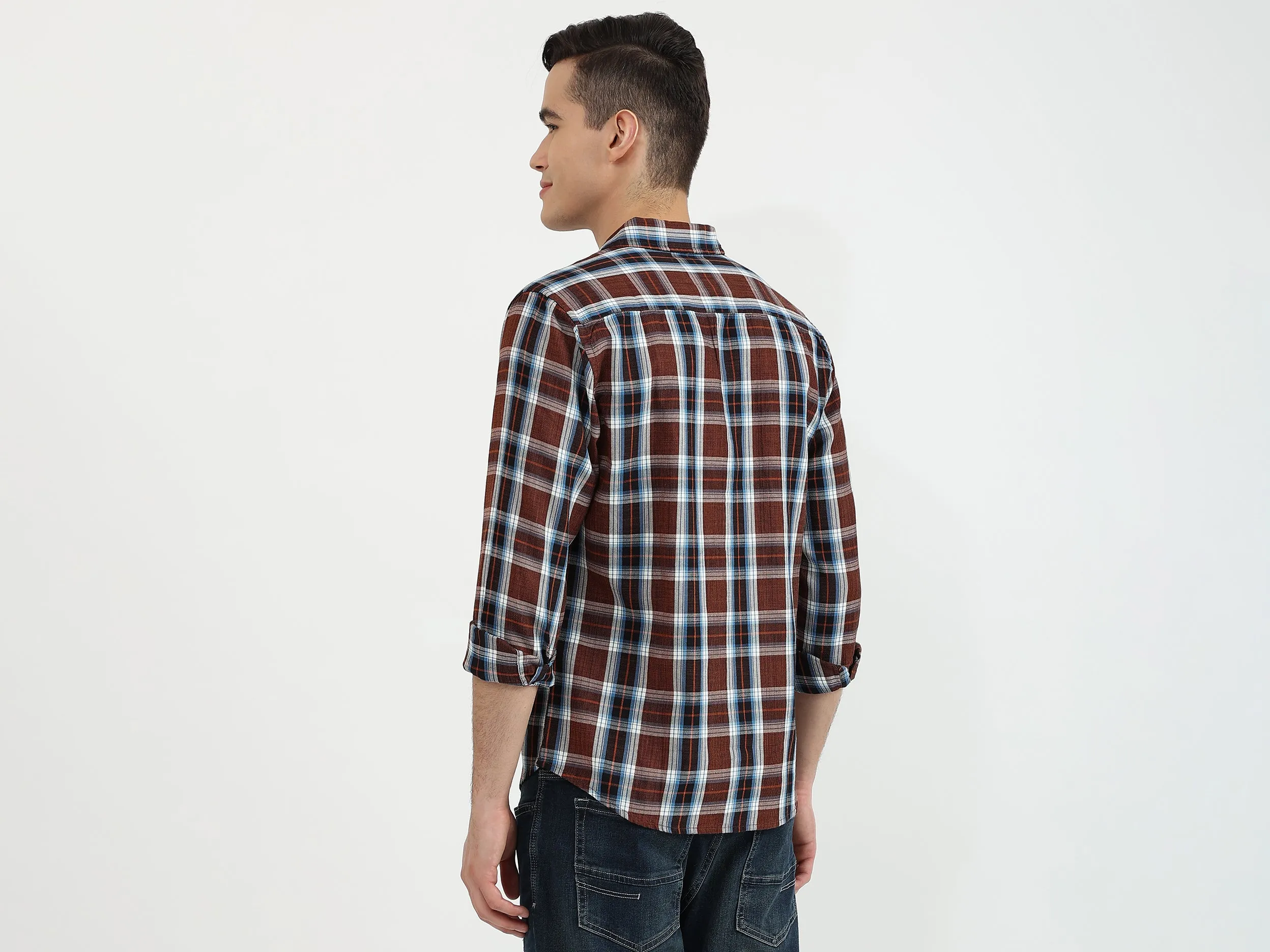 Mens Slim Fit Check Shirt