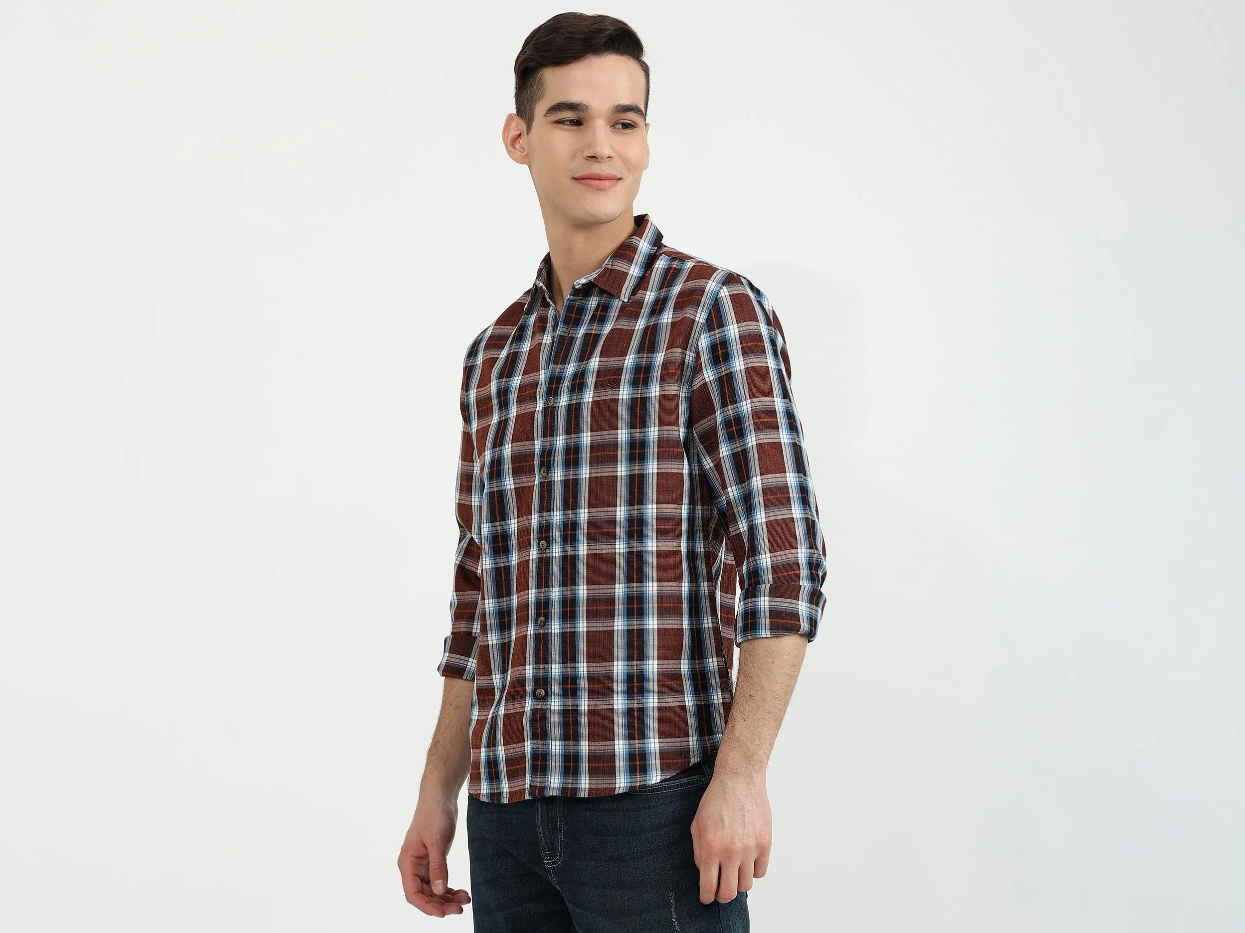 Mens Slim Fit Check Shirt
