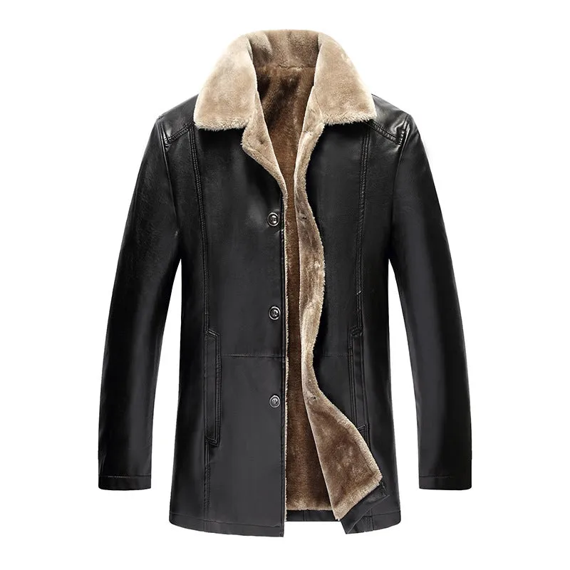 Men's Thick Suede Leather Jacket