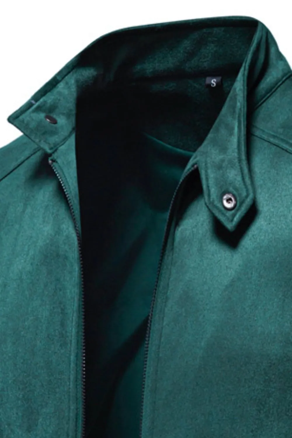 Men's Zip Up Long Sleeve Biker Jacket