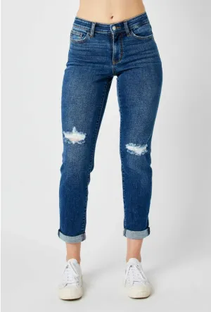 Mid Rise Slim Denim