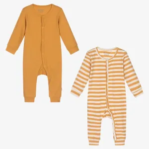 MinyMo 2 Pack Playsuits - Mustard