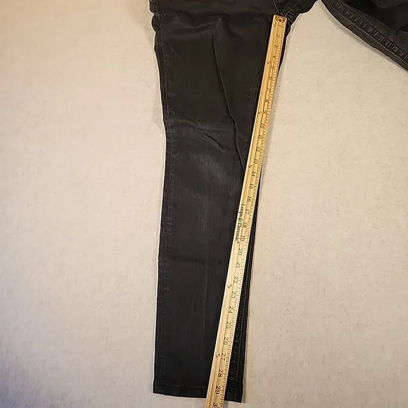 Miss Me Mid Rise Easy Skinny Black Embellished Skinny Jeans 29 Embroidered Y2K