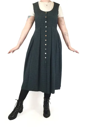 Miss Selfridge grey and navy gingham maxi dress size GB 12
