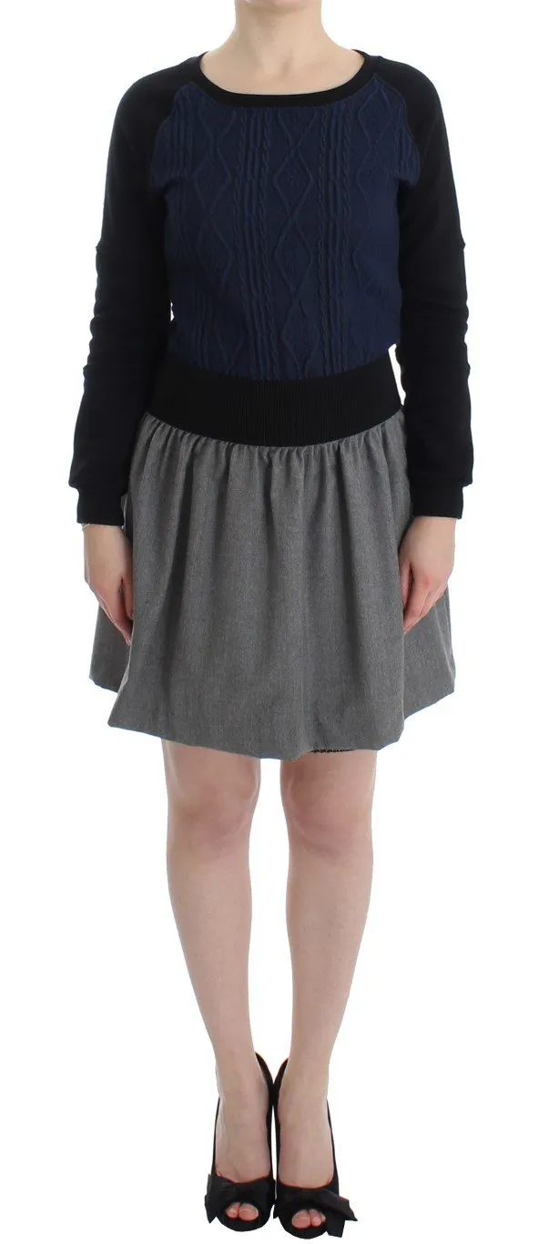 Multicolor Long Sleeve Skirt Top Dress