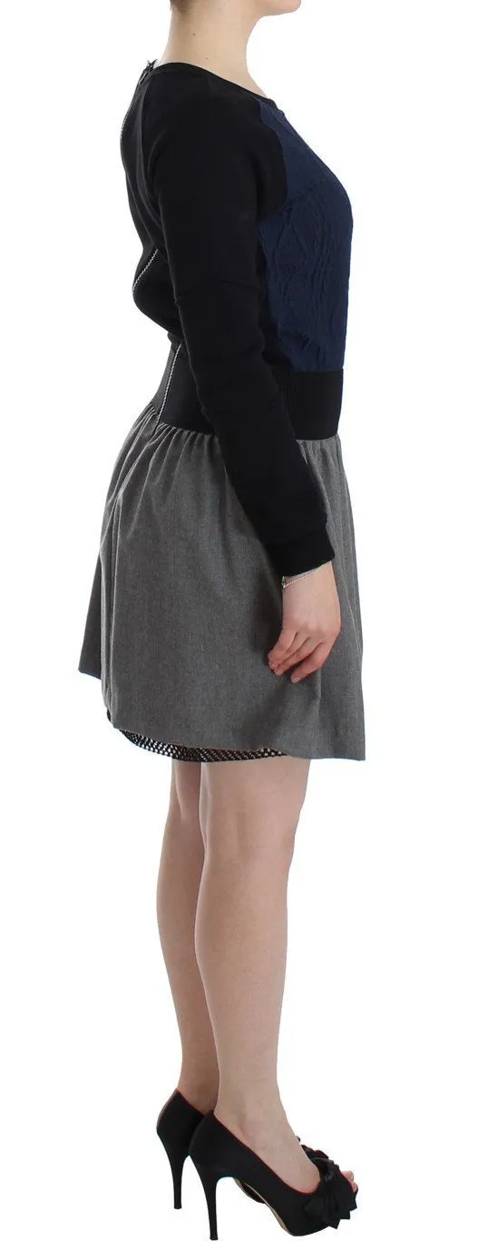 Multicolor Long Sleeve Skirt Top Dress