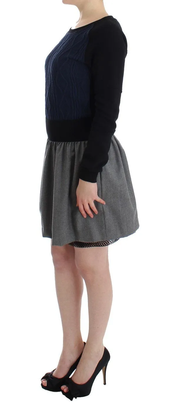 Multicolor Long Sleeve Skirt Top Dress