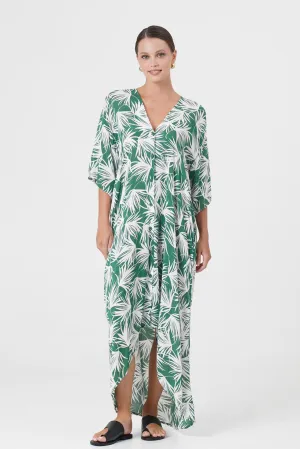 Nala Kaftan Dress Green