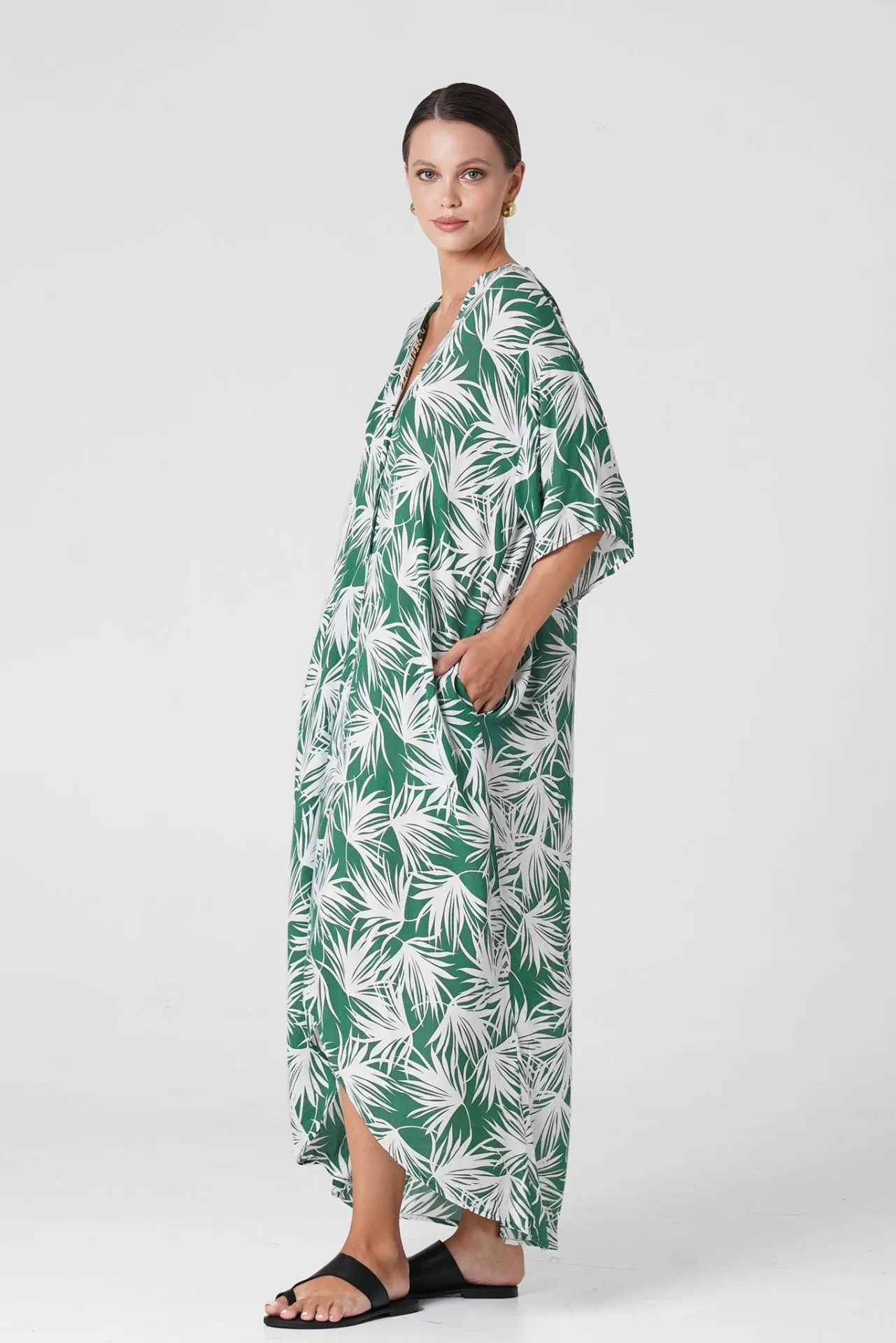 Nala Kaftan Dress Green