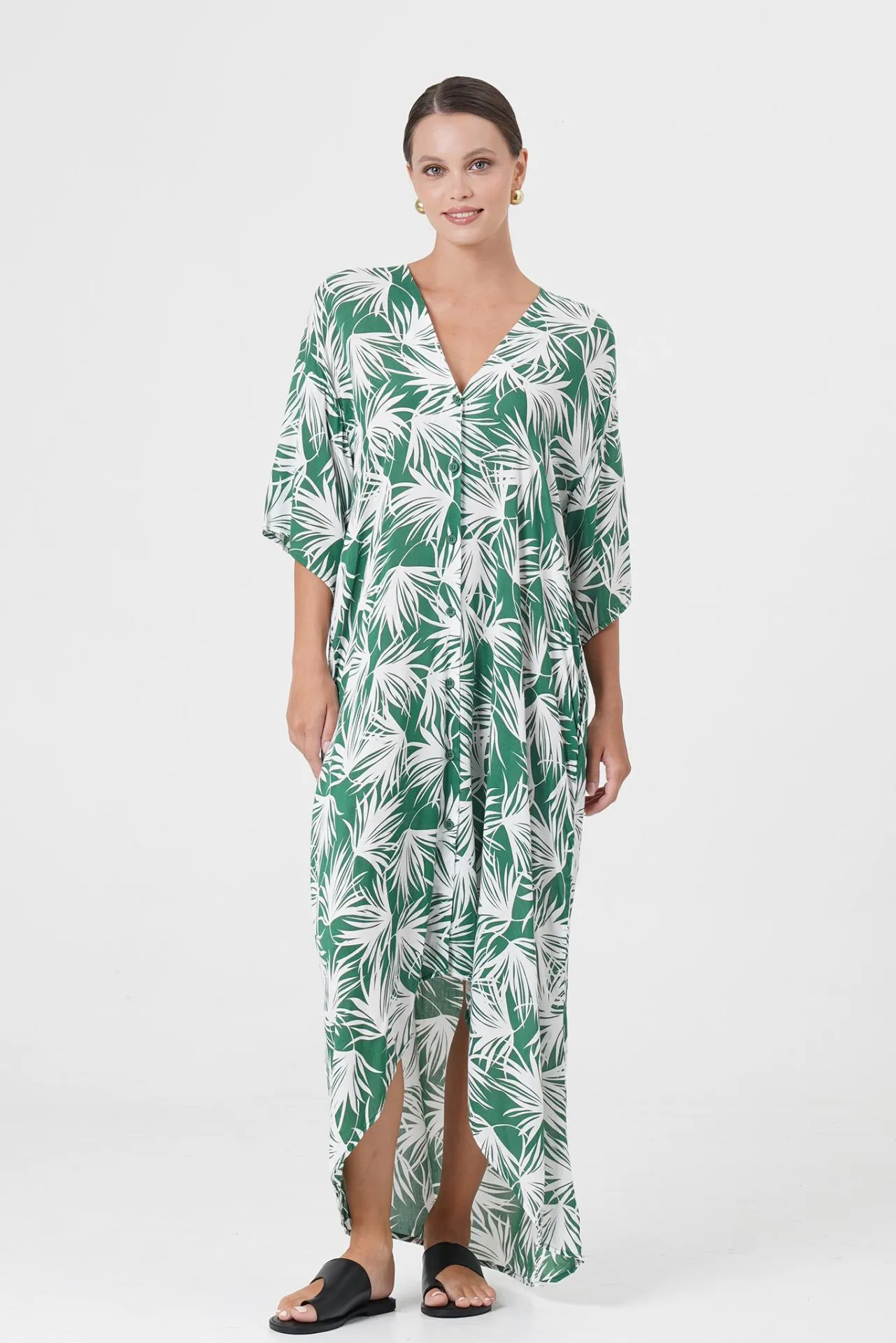 Nala Kaftan Dress Green