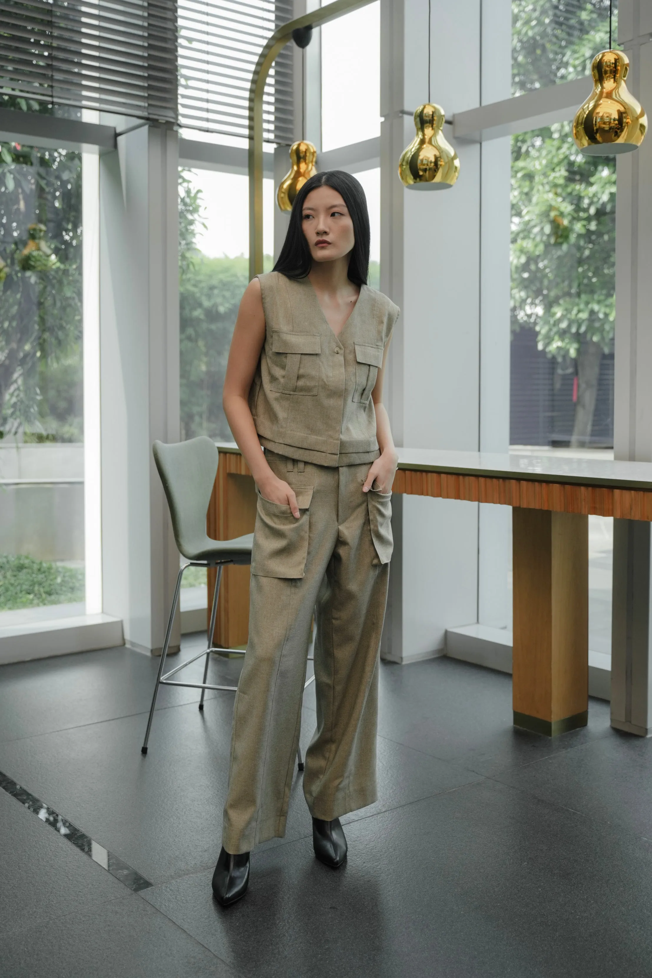 NAMI VEST IN EUCALYPTUS