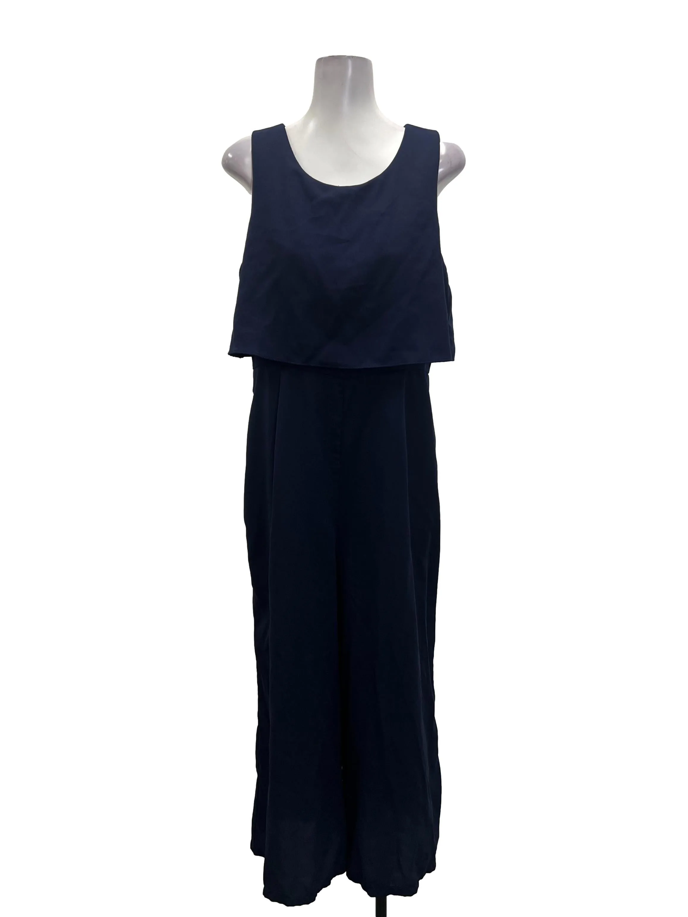 Navy Blue Sleeveless Jumpsuit