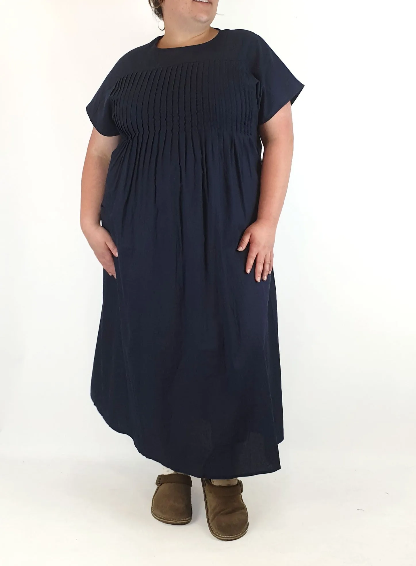 Navy cotton dress size 3XL, best fits 20-22