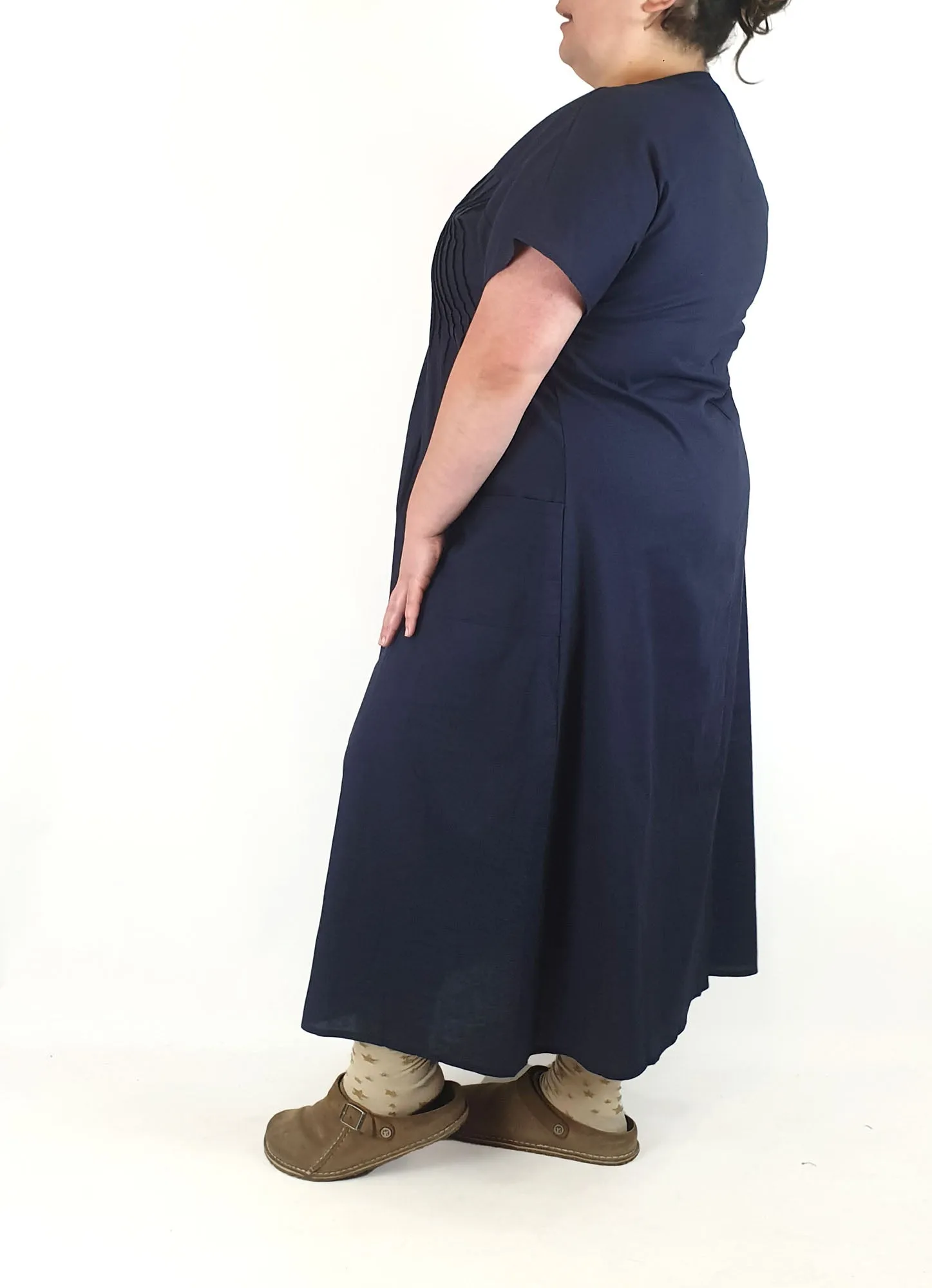 Navy cotton dress size 3XL, best fits 20-22