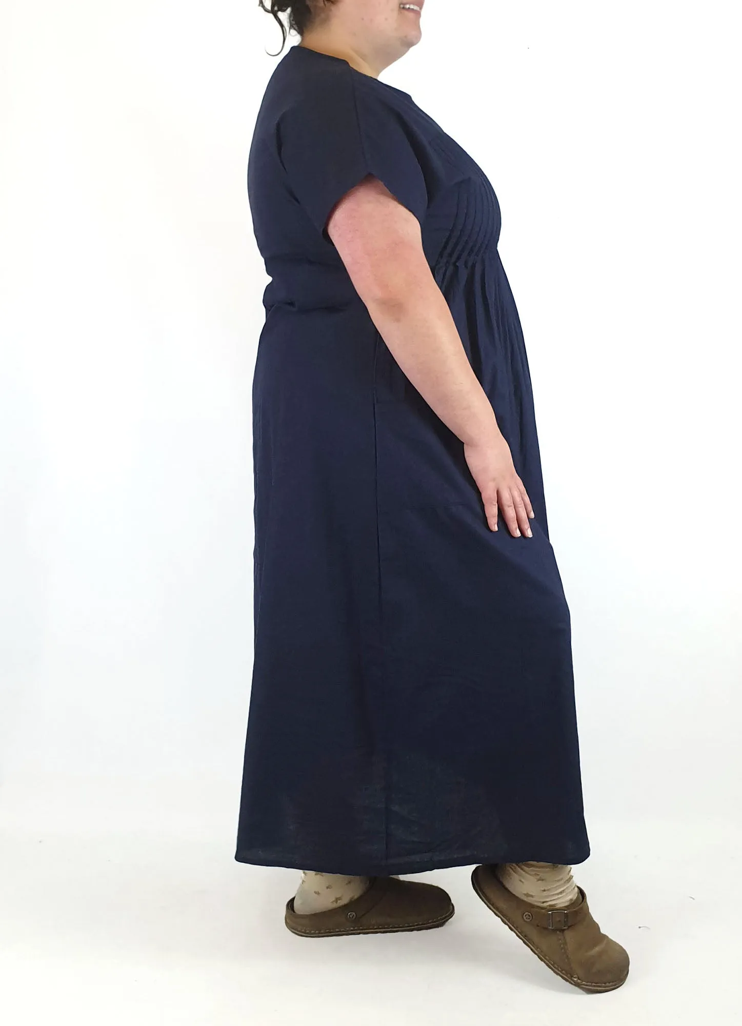 Navy cotton dress size 3XL, best fits 20-22