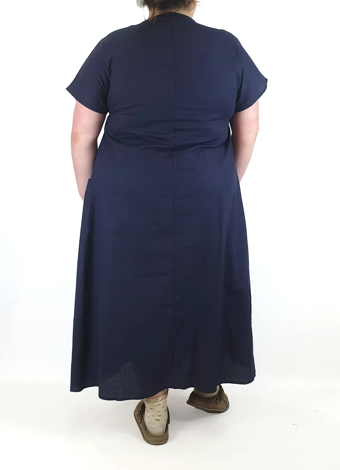 Navy cotton dress size 3XL, best fits 20-22