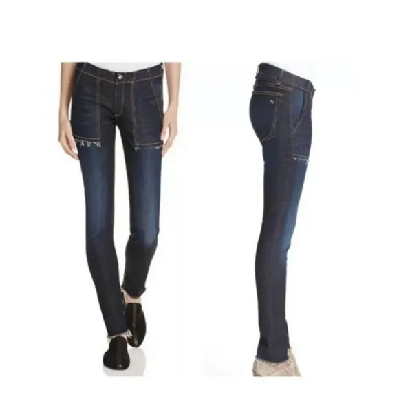 NEW! $225 RAG &amp; BONE JEAN DENNY HIGH RISE SKINNY ANKLE JEANS WARSAW SZ 26