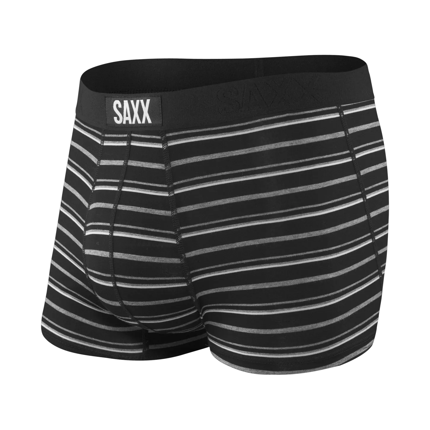 New in package! SAXX VIBE Trunk Slim Fit / Black Coast Stripe, Sz M!