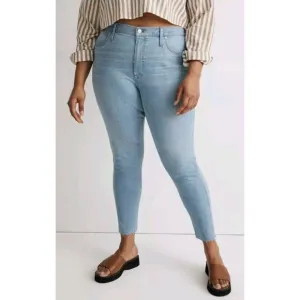 NEW Madewell 10&quot; High Rise Skinny Crop Jeans Sz 32 Blue Charlemont Wash Stretch