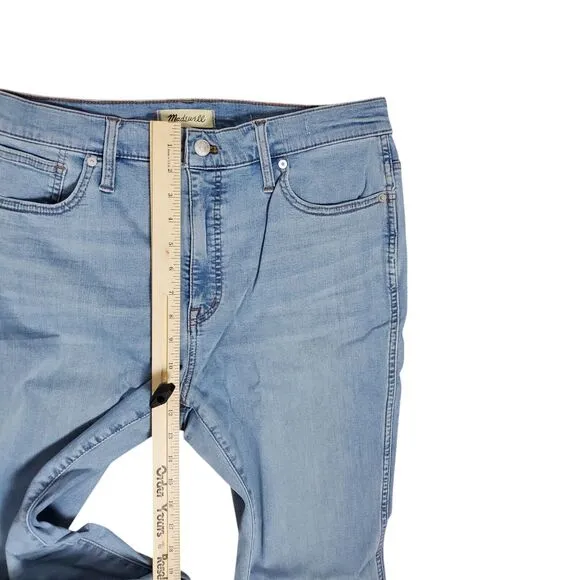 NEW Madewell 10&quot; High Rise Skinny Crop Jeans Sz 32 Blue Charlemont Wash Stretch