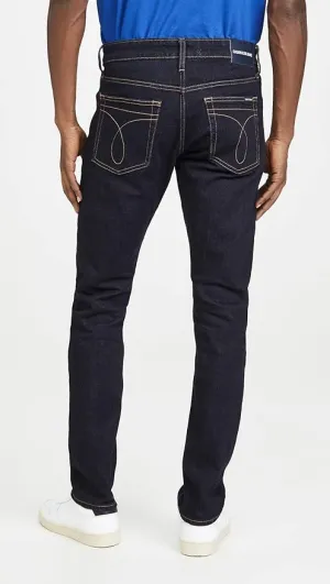 New Men's Calvin Klein Slim Fit Jeans with stretch in Dark Blue, sz 36X30