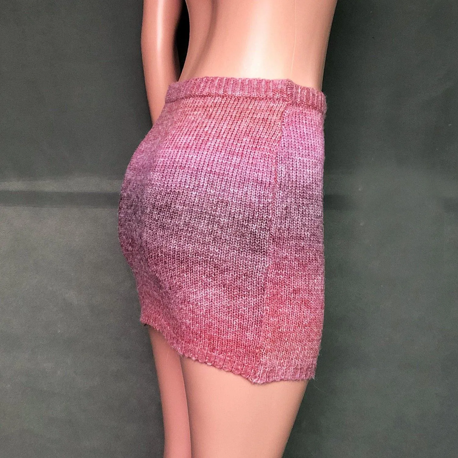 New Women Sheath Rainbow Knitting Skirt