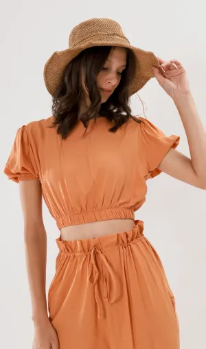 NIA Short-Sleeve Top & Pants Co-ord (Melon)