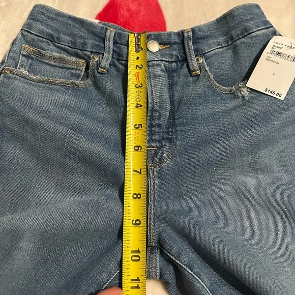 NWT GOOD AMERICAN GOOD CLASSIC SLIM STRAIGHT JEANS IN INDIGO334