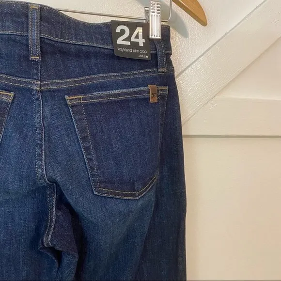 NWT Joe’s Slim Boyfriend Crop Jeans Dark Wash 24