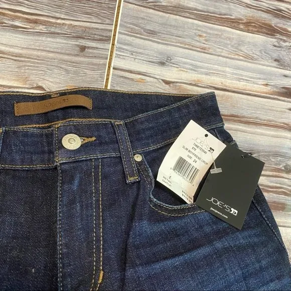 NWT Joe’s Slim Boyfriend Crop Jeans Dark Wash 24