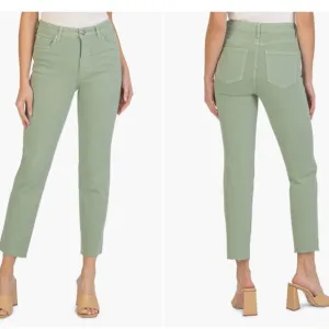 NWT KUT from the Kloth Reese Fab Ab Raw Hem High Waist  Jeans  Sea Green