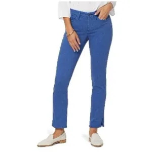 NWT NYDJ Sheri Rivet Side Slit Slim Ankle Jeans In Royal Blue