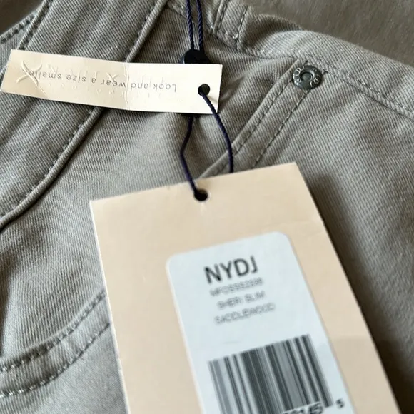 NWT NYDJ Sheri Slim Ankle Jeans COLOR: Saddlewood SZ-18