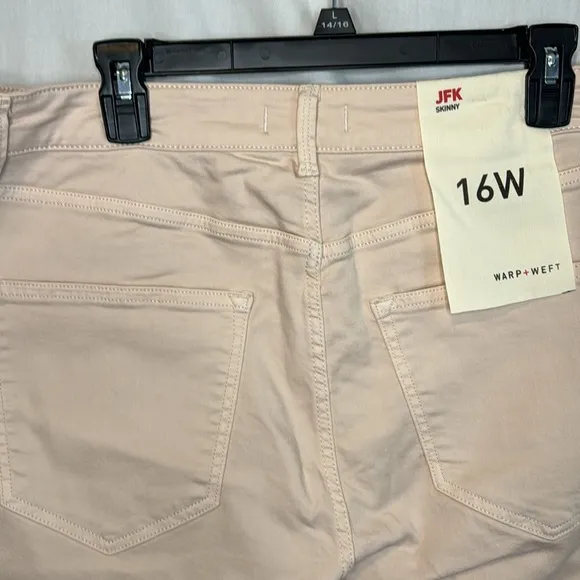 NWT Warp &amp; Weft Blush‎ Pink JFK Skinny Jean in Size 16