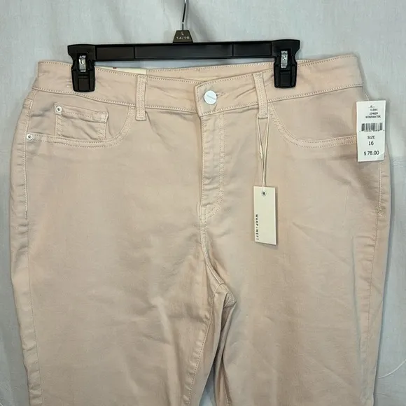 NWT Warp &amp; Weft Blush‎ Pink JFK Skinny Jean in Size 16