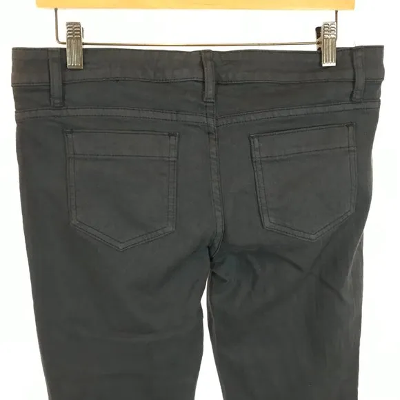 NWT Womens Size 29 29x30 1/2 Carmar Dark Gray Zip Hem Slim Leg Denim Jeans